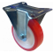 Колесо промышленное полиуретановое обод нейлон  PVC Medium неповоротное  80мм (5280R-01-PPU) FNP93 52021080