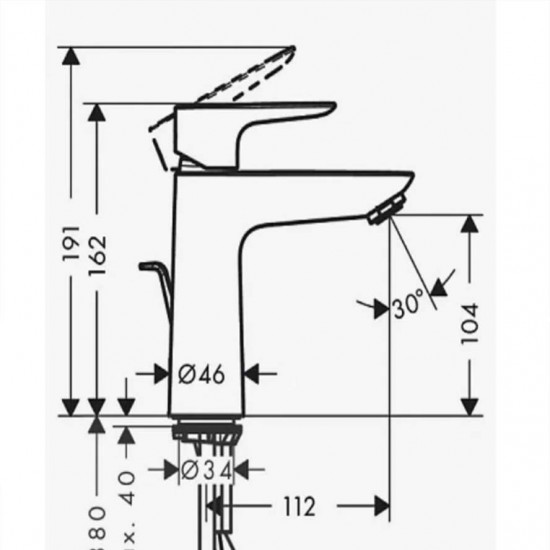 Смеситель для ванны с душем Hansgrohe Talis E 71710140 оригинал