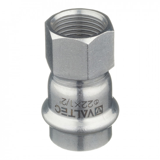 Соединитель VALTEC (VTi.902.I.002204) 22 мм х 1/2 ВР(г) нержавеющая сталь