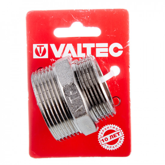 Ниппель переходной Valtec (VTr.580.N.0807) 1 1/2 НР(ш) х 1 1/4 НР(ш) латунный