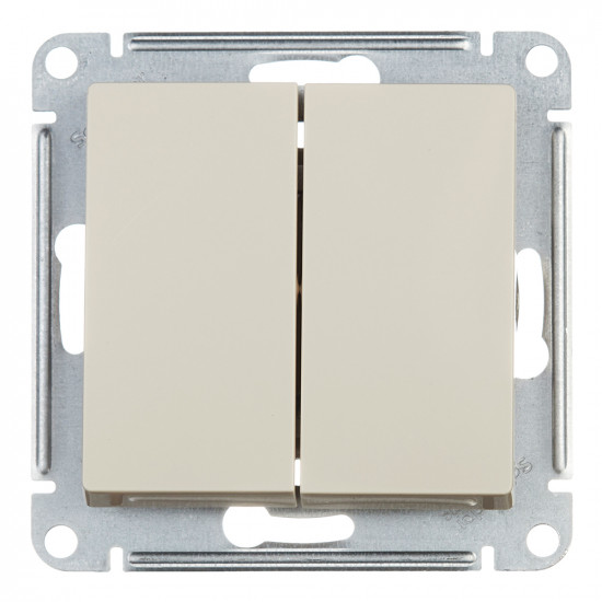 Переключатель Schneider Electric Atlas Design ATN000265 двухклавишный на 2 направления скрытая установка бежевый