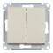 Переключатель Schneider Electric Atlas Design ATN000265 двухклавишный на 2 направления скрытая установка бежевый