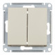 Переключатель Schneider Electric Atlas Design ATN000265 двухклавишный на 2 направления скрытая установка бежевый