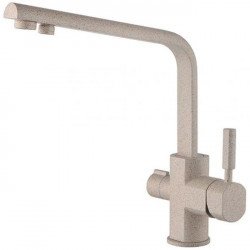 Смеситель для кухонной мойки под фильтр однорычажный  боковой  Kaiser Decor 40144-4 Sandbeige ?40