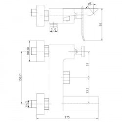 Смеситель для ванны с коротким изливом Lemark CONTEST LM5814CW, хром/белый