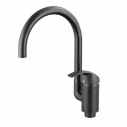 Смеситель для мойки кухни однорычажный KAISER Nova ф40 боковой Black Mat