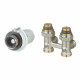 Узел нижнего подключения прямой Danfoss (013G2239) H-образный 1/2 НР(ш) х 3/4 EK для радиатора с термоголовкой