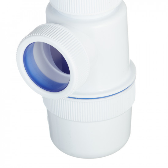 Сифон для мойки VIRPLAST by WIRQUIN 30987089 3 1/2"х40 с нержавеющей чашкой D 114 мм отводом для ст.м