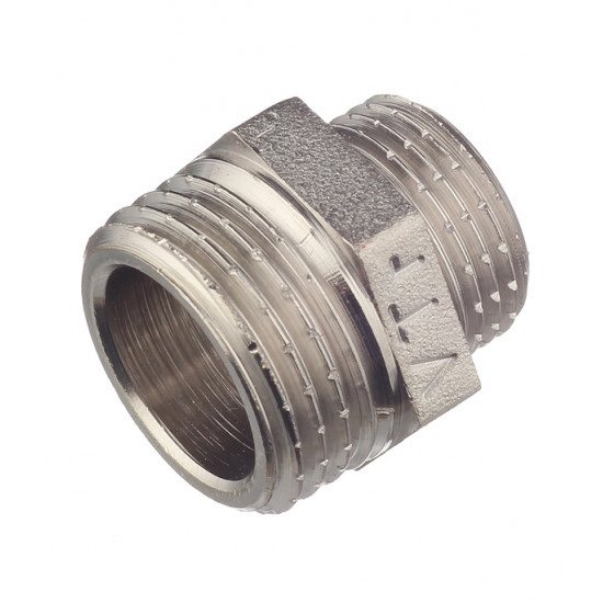 Ниппель переходной Valtec (VTr.580.N.0403) 1/2 НР(ш) х 3/8 НР(ш) латунный