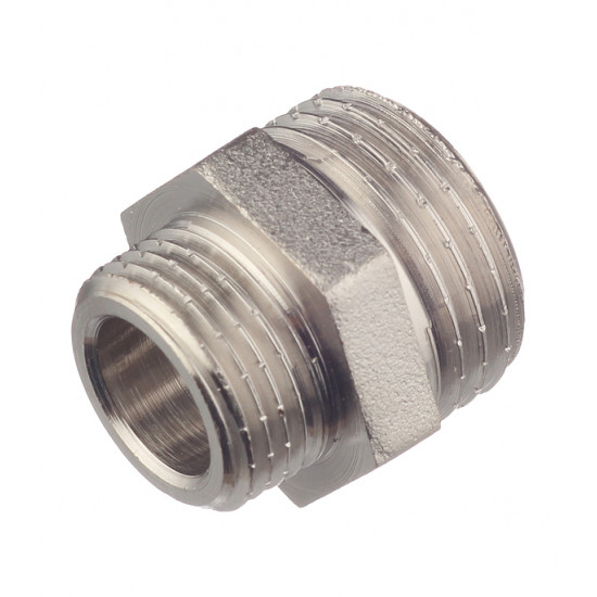 Ниппель переходной Valtec (VTr.580.N.0403) 1/2 НР(ш) х 3/8 НР(ш) латунный