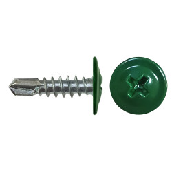 Саморезы клопы 16x4,2 мм с буром Daxmer (20 шт.) зеленый RAL 6005