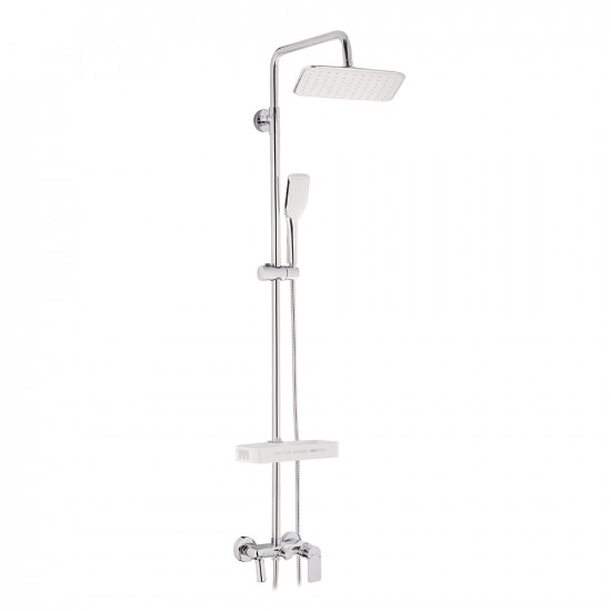 Душевая система LEMARK Tropic LM7002C с верхним душем 190х259 мм F1 и лейкой 70х125 мм F1