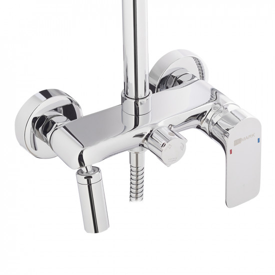 Душевая система LEMARK Tropic LM7002C с верхним душем 190х259 мм F1 и лейкой 70х125 мм F1
