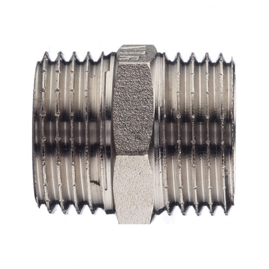 Ниппель Valtec (VTr.582.N.0004) 1/2 НР(ш) х 1/2 НР(ш) латунный