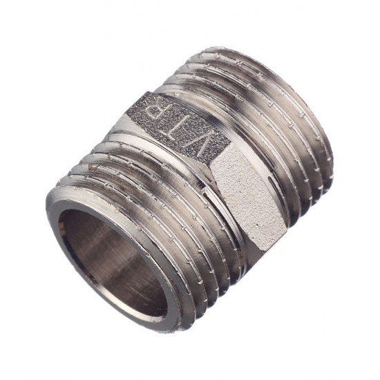 Ниппель Valtec (VTr.582.N.0004) 1/2 НР(ш) х 1/2 НР(ш) латунный