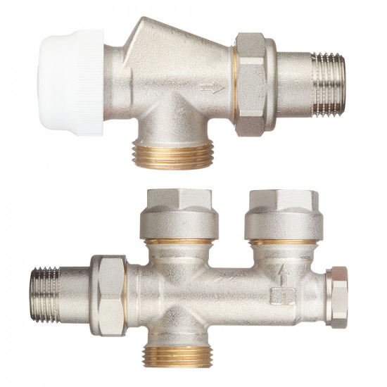 Узел регулирующий угловой VALTEC (VT.225K.N.E04100) 1/2 НР(ш) х 3/4 EK для радиатора с боковым подключением для двухтрубных систем