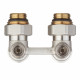 Узел нижнего подключения угловой Purmo MTB 128 (AZ03TP004001290SNICK) H-образный 1/2 НР(ш) х 3/4 EK для радиатора под евроконус