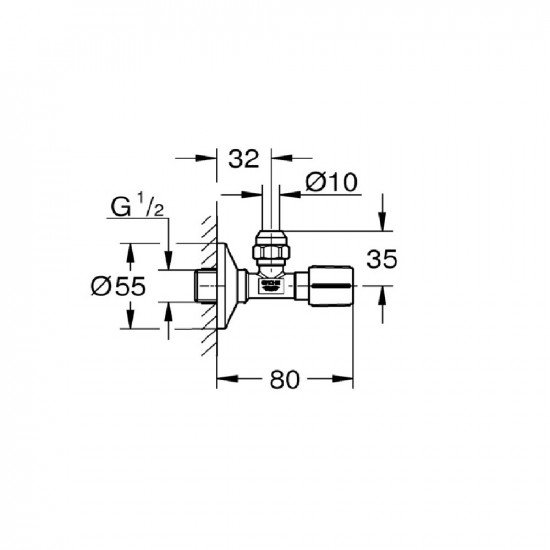 Вентиль угловой GROHE 22045000