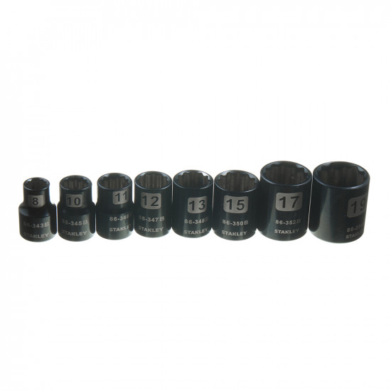 Набор торцевых головок храповый механизм Stanley Fatmax 3/8" (0-94-606) (8 шт.)