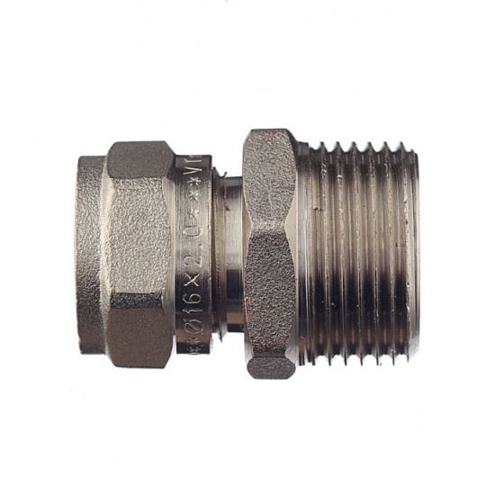 Соединитель прямой VALTEC (VTm.301.N.001605) 16 обж(ц) х 3/4 НР(ш)