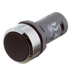 Кнопка ABB CP1-30B-11 (1SFA619100R3076) 300 В 1НО+1НЗ черная без фиксации