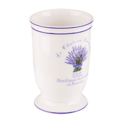 Стакан Verran Lavender настольный керамика белый и фиолетовый