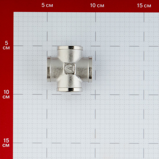 Крестовина Valtec (VTr.760.N.0004) 1/2 ВР(г) х 1/2 ВР(г) х 1/2 ВР(г) х 1/2 ВР(г) латунная