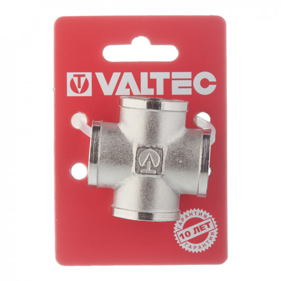 Крестовина Valtec (VTr.760.N.0004) 1/2 ВР(г) х 1/2 ВР(г) х 1/2 ВР(г) х 1/2 ВР(г) латунная