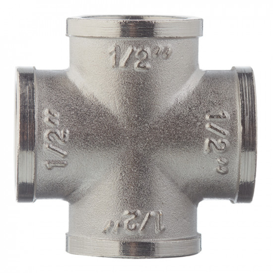 Крестовина Valtec (VTr.760.N.0004) 1/2 ВР(г) х 1/2 ВР(г) х 1/2 ВР(г) х 1/2 ВР(г) латунная