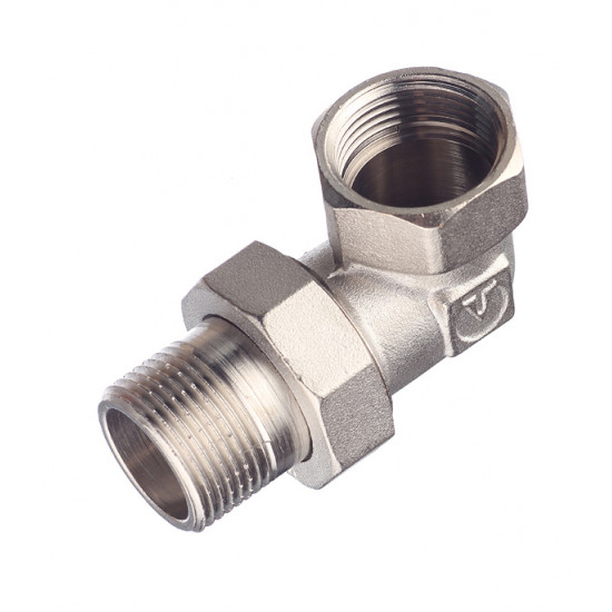 Американка угловая Valtec (VTr.098.N.0005) 3/4 ВР(г) х 3/4 НР(ш) латунная