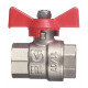 Кран шаровой латунный VALTEC Base (VT.217.N.04) 1/2 ВР(г) х 1/2 ВР(г) бабочка прямой