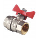Кран шаровой латунный VALTEC Base (VT.217.N.04) 1/2 ВР(г) х 1/2 ВР(г) бабочка прямой