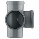 Крестовина Pro Aqua Comfort d110х110х110 мм 87° пластиковая двухплоскостная для внутренней канализации