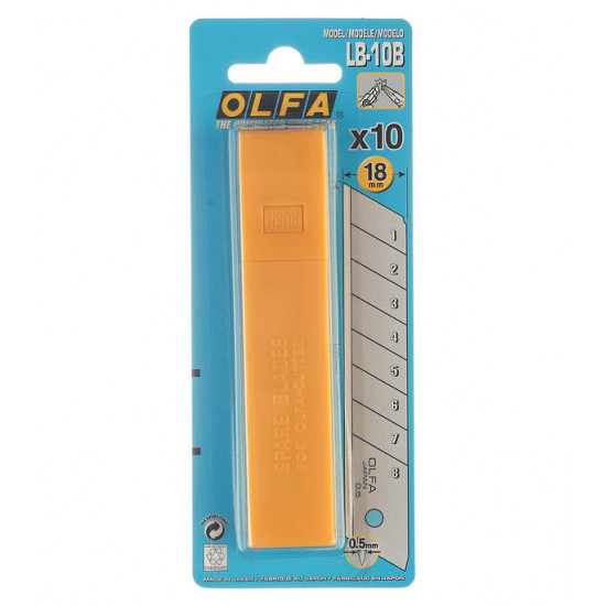 Лезвие для ножа Olfa 18 мм прямое (10 шт.)