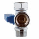 Кран шаровой латунный Stout (SVB-0124-123412) 1/2 ВР(г) х 3/4 НР(ш) х 1/2НР (ш) к бытовой технике мини проходной