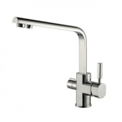 Смеситель для кухонной мойки под фильтр однорычажный  боковой  Kaiser Decor 40144-5 Silver ?40
