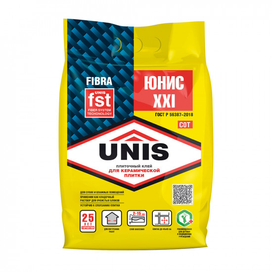 Клей для плитки и камня Unis XXI (класс С0Т) 5 кг