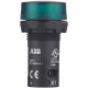 Лампа сигнальная ABB 230BCL-523G (1SFA619403R5232) 220 В 1 А тип AC на дверцу щита зеленая