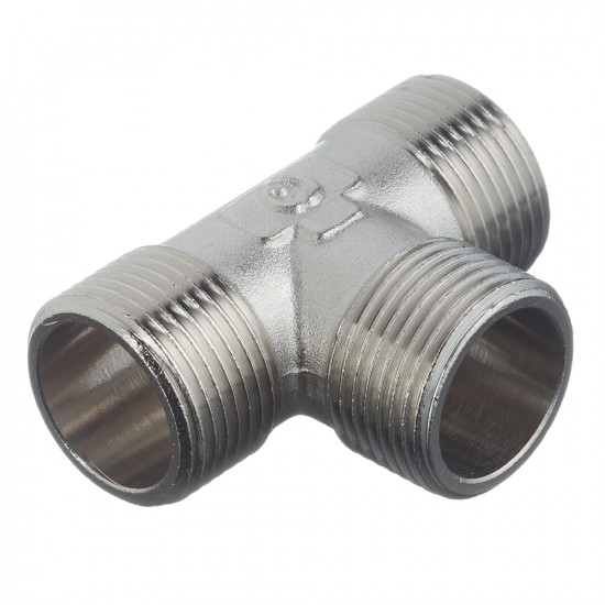 Тройник Stout (SFT-0018-343434) 3/4 НР(ш) х 3/4 НР(ш) х 3/4 НР(ш) латунный