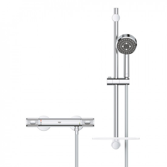 Смеситель для душа без излива GROHE Precision Feel 34791000 с термостатом со стойкой с лейкой