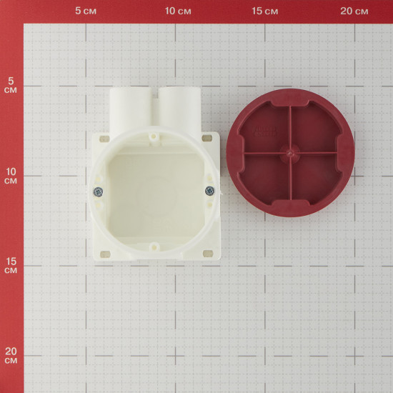 Коробка распределительная ABB d71х47 мм 2 ввода IP44 непрозрачная крышка безгалогенная
