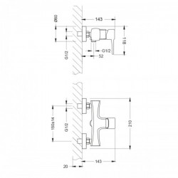 Смеситель для душа Lemark Evitta LM0503C