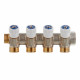 Коллектор Stout (SMB 6851 343404) 3/4 ВР(г) х 4 выхода 3/4(ЕК) х 3/4 НР(ш) регулирующий
