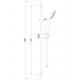 Душевой комплект LEMARK LM8067C со стойкой 685 мм и лейкой D84 1F