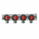 Коллектор Far (FK 3824 112) 1 ВР(г) х 4 выхода 1/2 НР(ш) ЕК  х 1 НР(ш) регулируeмый