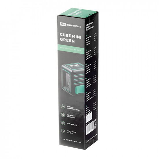 Уровень лазерный ADA Cube Mini Green Professional Edition (А00529) со штативом