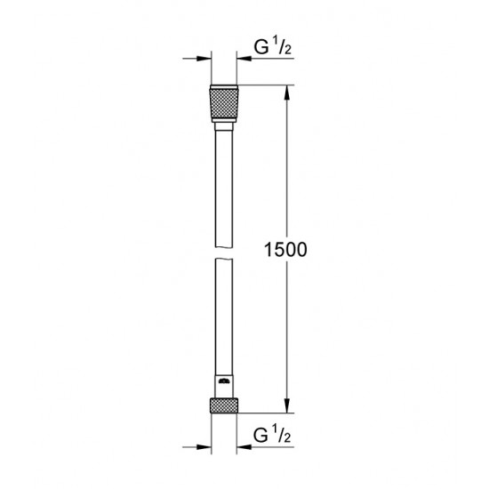 Шланг для душа 1500 мм GROHE SILVERFLEX 28364000 пластиковый