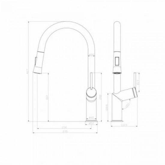 Смеситель для кухни LEMARK Minima с высоким изливом, хром LM3850C