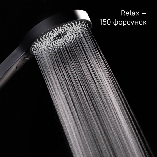 Лейка для душа IDDIS SpaHome SPA3F0Bi18 круглая 131х263 мм 3F черная