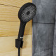 Лейка для душа IDDIS SpaHome SPA3F0Bi18 круглая 131х263 мм 3F черная